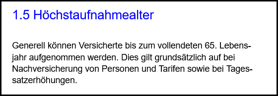 Berufsunfähigkeitsversicherung Allianz Höchstaufnahmealter